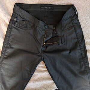 Rock & Republic Kashmiere Coated black pants